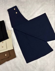 تصویر دامن شلواری لینن قد بلند یکتا 