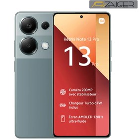 تصویر گوشی شیائومی مدل Redmi Note 13 Pro 4G دوسیم کارت حافظه 256 رم 8 گیگابایت - ساخت کشور چین (Global) (Global) Xiaomi Redmi Note 13 pro 4G Dual SIM , 256 And 8 GB Ram Mobile Phone - Made In CHINA