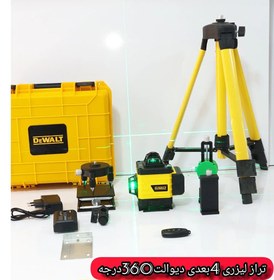 تصویر تراز لیزری شارژی چهار بعدی ریموت دار دیوالت Dewalt Dewalt Remote four-dimensional laser level