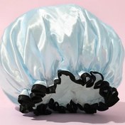 تصویر کلاه حمام مینیسو، مدل Miniso Satin Shower Cap blue، ضد آب، آبی 