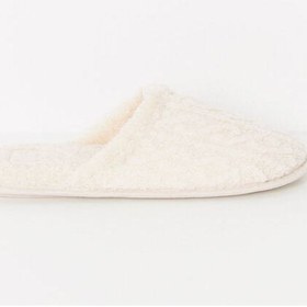 تصویر دمپایی خانگی با پارچه خز رنگ عاجی برند women'secret Ivory Fur Fabric House Slippers