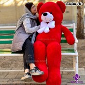 تصویر عروسک پولیشی خرس قرمز ولنتاین بزرگ 170 