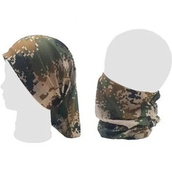 تصویر اسکارف طرح تاکتیکال دیجیتال سبز 