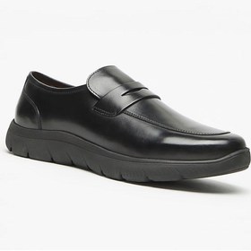 تصویر مردانه کفش کالج ساده بدون بند برند le confort Men's Solid Slip-On Loafers