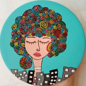 تصویر دختر مو رنگی 