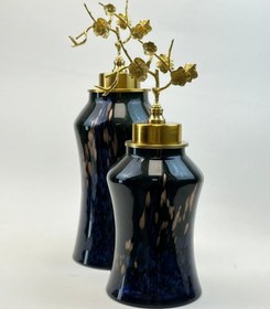 تصویر جینجر جار شیشه اکلیلی مشکی 213-437 