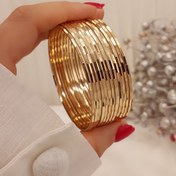 تصویر دستبند طلا روس پک ۶ عددی 