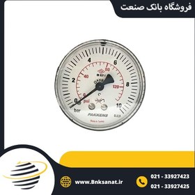 تصویر گیج فشار پکنز ( PAKKENS ) ترکیه خشک افقی صفحه 6 سانتی متر 