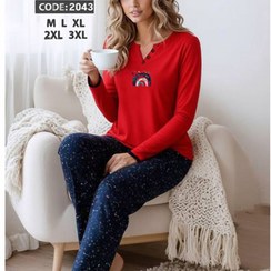 تصویر مکسی ست با شلوار کهکشان کد 2043 