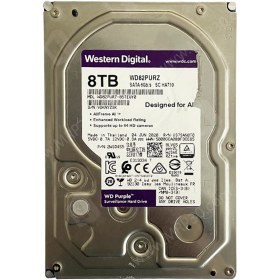 تصویر هارد اینترنال 8 ترا بنفش WD Purple 8TB WD82PURZ استوک 