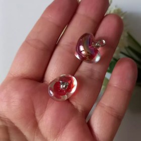 تصویر آویز قلبی هولوگرامی قرمز(فروش بصورت دونه ای) 