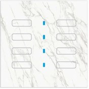 تصویر کلید هوشمند QUBIK MARBLE Glass keypad 8 buttons, 80X80 White 