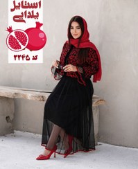 تصویر ست کت و دامن یلدایی زنانه کد ۲۲۴۵ 