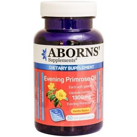 تصویر کپسول ژلاتینی روغن گل مغربی 1000 میلی گرم ابورنز 50 عدد Aborns Evening Primrose Oil 1000 mg 50 Soft Gelatin Capsules