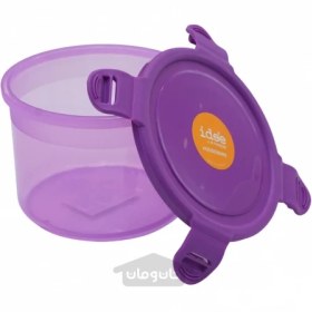 تصویر ظرف غذای گرد درب دار پایونیر رنگ بنفش 640 میلی لیتر Pioneer Pioneer purple round food container with cap 640 ml