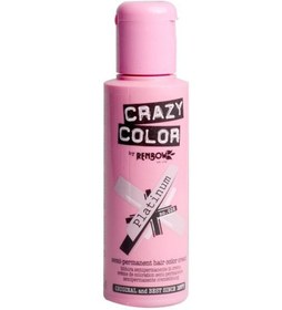 تصویر رنگ موی موقت ۲۸ پلاتینیوم ۱۰۰ میلی‌لیتر برند crazy color Temporary Hair Color 28 Platinum 100ml