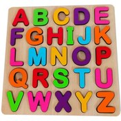 تصویر بازی آموزشی انگلیسی مدل الفبای حروف بزرگ چوبی 
