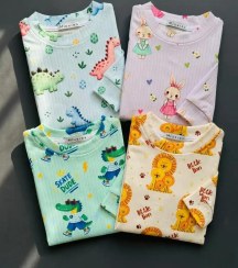 تصویر ست بلوز و شلوار خانگی کبریتی | مناسب 1سال تا 8 سال 