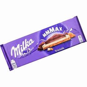 تصویر شکلات مثلثی دو لایه شیری و شکلاتی میلکا مکس – ۲۸۰ گرمی Triolade Milka 