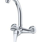 تصویر شیر آشپزخانه دیواری شودر مدل اطلس کروم 