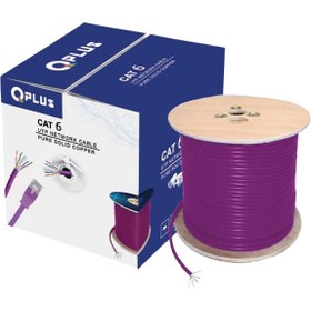 تصویر کابل شبکه CAT6 تست QPLUS UTP 