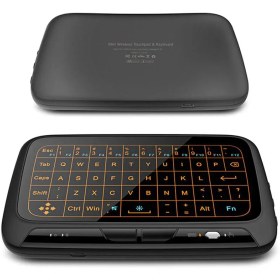 تصویر مینی کیبورد بی سیم با تاچ پد مدل +H18 H18+ Mini Wireless Keyboard with Touchpad