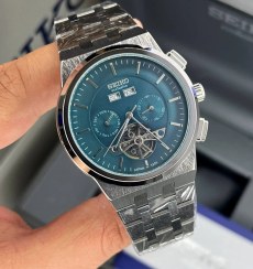 تصویر ساعت سیکو مردانه سه موتوره سیکو اکسکلوسیو مدل 3205 رنگ نقره ای 