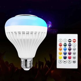 تصویر لامپ هوشمند و اسپیکر بلوتوث 