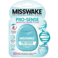 تصویر نخ دندان ضد حساسیت مدل پرو سنس میسویک 50 متر ا Misswake Pro sense Sensitive Super Floss 50Meters Misswake Pro sense Sensitive Super Floss 50Meters