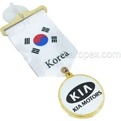 تصویر آویز پرچم و مدال کیا موتورز KIA MOTORS کره KOREA 