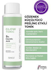 تصویر تونر لایه بردار پاک کننده و سفت کننده منافذ سینوز مدل Sinoz Glow Tonic 5% Glycolic Acid Sinoz Glow Tonic 5% Glycolic Acid 200ml