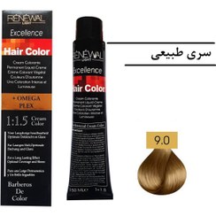 تصویر رنگ مو رنوال 9.0 بلوند طبیعی خیلی روشن ا Professional Hair color Renewal 9.0 Professional Hair color Renewal 9.0