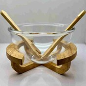 تصویر کاسه سالاد خوری چوبی میس گلس 