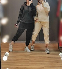 تصویر ست هودی بغل زیپ و جاگر h03 