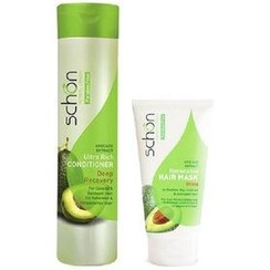 تصویر ماسک مو شون مدل آووکادو حجم 400 میلی لیتر به همراه ماسک شون مدل آووکادو حجم 150 میلی لیتر 