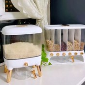 تصویر ست جا حبوباتی و جا برنجی پایه طلایی مناسب جهیزیه 