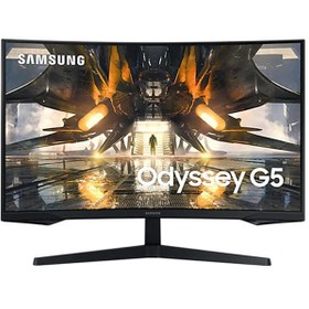 تصویر مانیتور منحنی گیمینگ 32 اینچ سامسونگ سری Odyssey G5 مدل 32AG550 Samsung Odyssey G5 32AG550 32Inch Curved Gaming Monitor