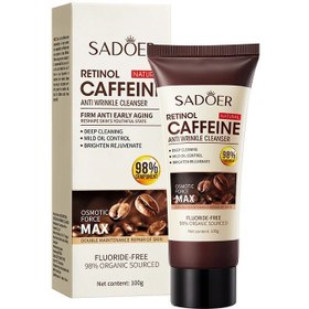 تصویر فوم شستشو صورت کافئین ضد چربی وپیری پوست Sadur facial cleansing foam, caffeine model