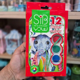 تصویر آبرنگ 12 رنگ سیب طرح ANIMALS 