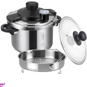 تصویر زودپز جی فی نی مدل GB-01 ظرفیت ۶ لیتر با بدنه استیل 