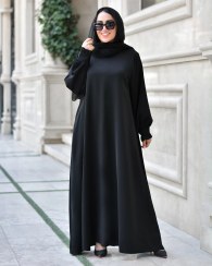 تصویر مانتو عبایی زنانه همتا مدل ۱۹۷۰۳۹۴ جنس کرپ سایز فری 