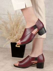 تصویر کفش زنانه چرم طبیعی آکس مدل چرم طبیعی گاوی کد 266 Ox leather women's shoes, natural cow leather model, CODE 266