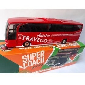 تصویر مدل خودرو درب اصلی فلزی دیکست اتوبوس مرسدس بنز TRAVEGO باز می شود اورجینال WELLY 