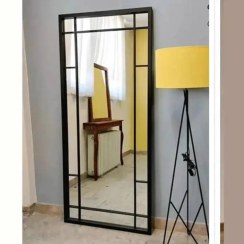 تصویر آینه مستطیلی فلزی پنجره ای 