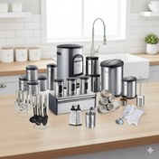 تصویر ست سرویس آشپزخانه عروس ۳۹ پارچه استیل کد 3100 