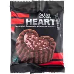 تصویر کیک قلبی کاکائویی نظری – 65 گرم 