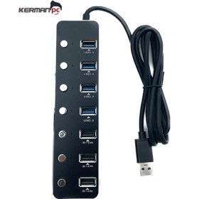 تصویر هاب 7 پورت USB0.3 کی نت مدل K-net H10 هاب USB 3.0 هفت پورت دی-لینک مدل DUB-1370