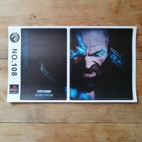 تصویر برچسب کنسول بازی پلی استیشن2 ps2 گادآووار 108 god of war 