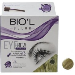 تصویر کیت رنگ ابرو بیول Biol بلوند زیتونی روشن 8.7 (M8) 