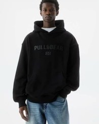 تصویر هودی مردانه اورجینال pull$bear مشکی 